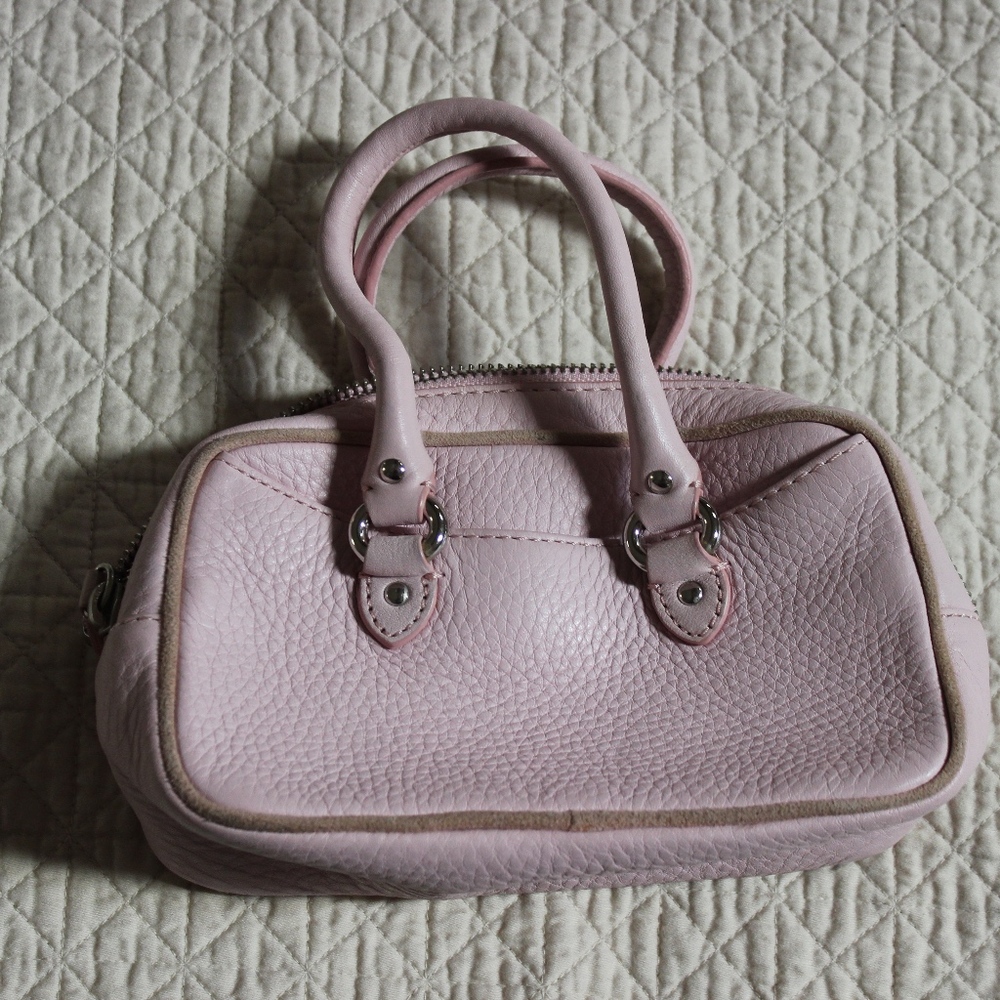 Pink Cole Haan mini leather purse